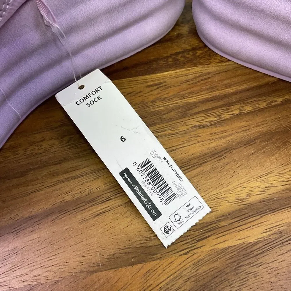 Brand New NOBO No Boundaries Women's 6 Purple Platform Slip on Sandals Open